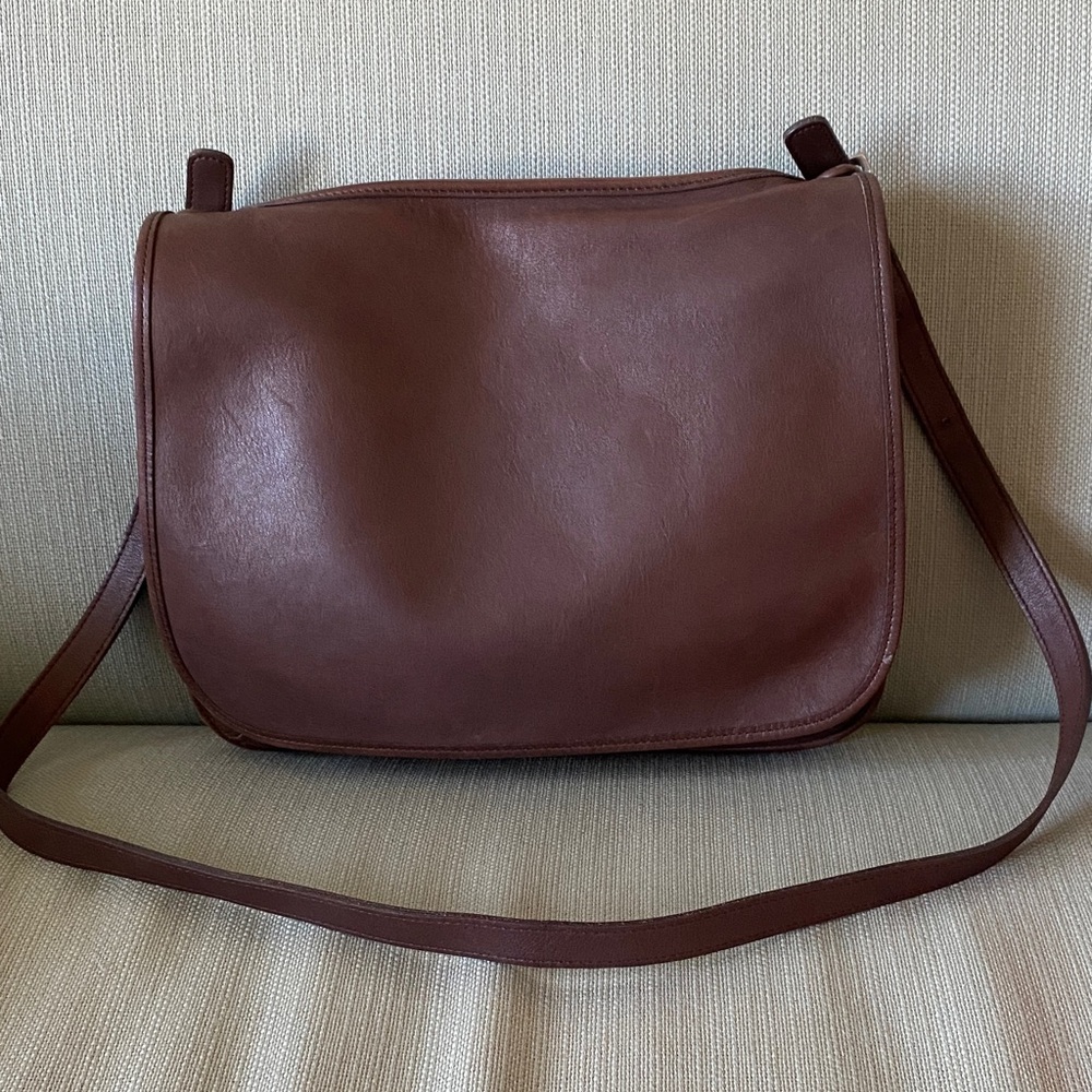 Coach Large Hippie Flap Brown Crossbody